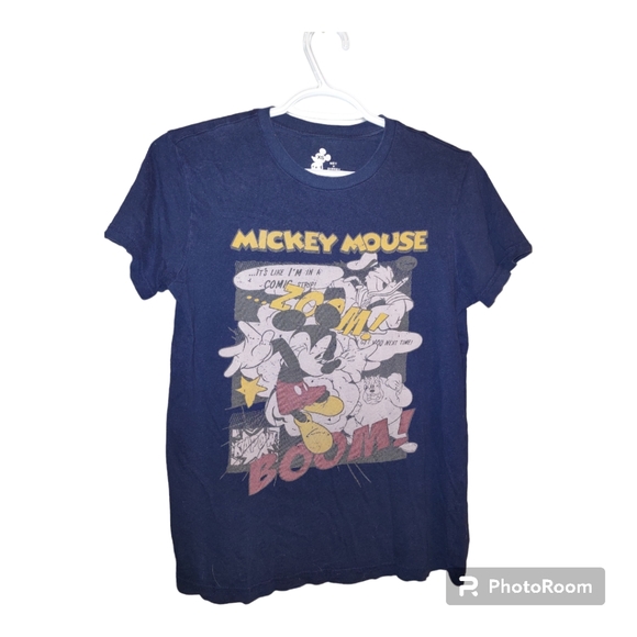 Net x Disney extra small navy blue 100% cotton Mickey comic - Picture 1 of 3